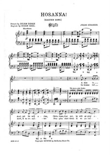 Hosanna: For voice and piano by Jules Granier