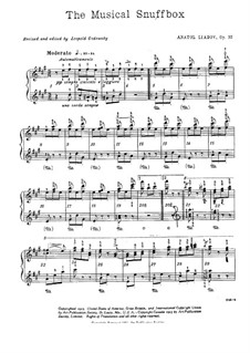 A Musical Snuffbox, Op.32: For piano by Anatoly Lyadov