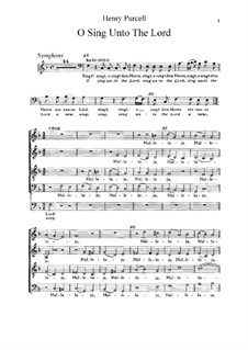 O Sing unto The Lord, Z.44: O Sing unto The Lord by Henry Purcell