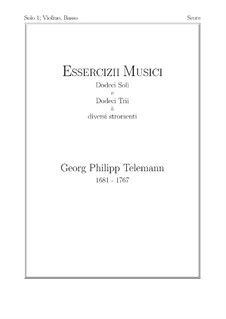 Solo No.1, TWV 41:F 4: For violin and basso continuo by Georg Philipp Telemann