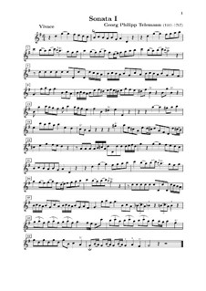 Six Canonic Sonatas for Two Flutes or Two Violins, TWV 40:118-123: Complete set by Georg Philipp Telemann