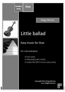 Little ballad: For viola and piano. Easy jazz – Full score + detached part by Diego Minoia