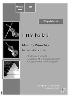 Little ballad: Trio for piano, violin, cello – Full score by Diego Minoia