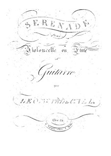 Serenade for Cello (or Flute) and Guitar, Op.84: Parts by Leonhard von Call