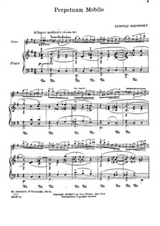 Twelve Impressions for Violin and Piano: No.6 Perpetuum mobile by Leopold Godowsky