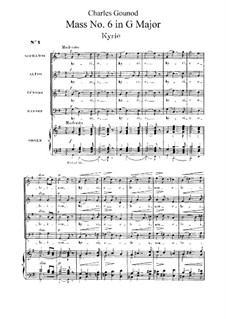 Mass No.2 in G Major: Full score by Charles Gounod