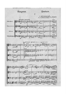 Four String Quartets, Op.33: Quartet No.2 by Nikolai Myaskovsky