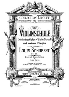 Violin School: Violin School by Franz Schubert, Christoph Willibald Gluck, Carl Maria von Weber, John Field, Vincenzo Bellini, Gaetano Donizetti, Conradin Kreutzer, Jacques Féréol Mazas, Joseph von Blumenthal, Louis Schuberth