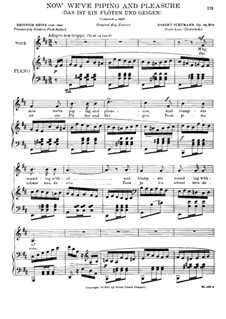 No.9 There is a Playing of Flutes and Violins: Piano-vocal score by Robert Schumann