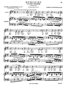 No.8 In der Fremde (Abroad): Piano-vocal score by Robert Schumann
