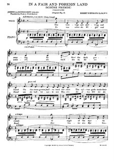No.6 Schöne Fremde (In a Fair and Foreign Land): Piano-vocal score by Robert Schumann