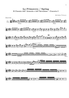 Violin Concerto No.1 in E Major 'La primavera', RV 269: Viola alta part by Antonio Vivaldi
