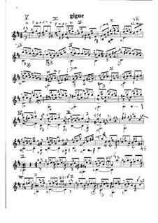 Gigue: For guitar by Silvius Leopold Weiss