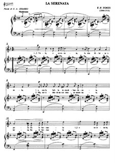 La serenata by F.P. Tosti - sheet music on MusicaNeo