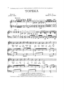 Topeka: For voices and piano by Harry W. Jones