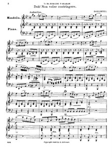 Anna Bolena: Deh! Non voler costringere, for mandolin and piano by Gaetano Donizetti