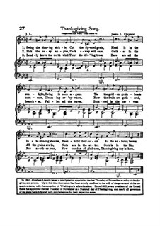 Thanksgiving Song by J.L. Gaynor - free download on MusicaNeo