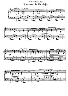 Six soirées á Saint-Petersburg, Op.44: No.1 Romance by Anton Rubinstein