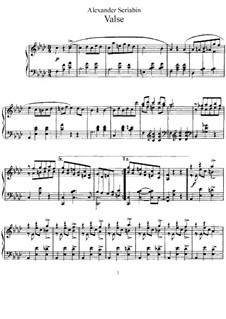 Waltz in F Minor, Op.1: For piano by Alexander Scriabin