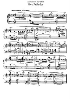 Five Preludes, Op.74: For piano by Alexander Scriabin