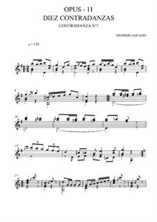 Ten Contredanses, Op.11: Contredanse No.7 by Dionisio Aguado