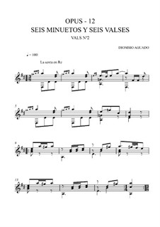 Six Minuets and Six Waltzes, Op.12: Waltz No.2 by Dionisio Aguado