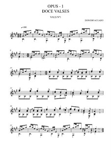 Twelve Waltzes, Op.1: Waltz No.1 by Dionisio Aguado