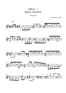 Twelve Waltzes, Op.1: Waltz No.4 by Dionisio Aguado