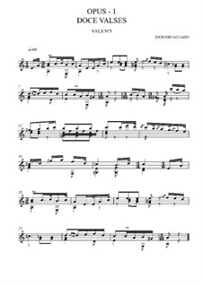 Twelve Waltzes, Op.1: Waltz No.5 by Dionisio Aguado