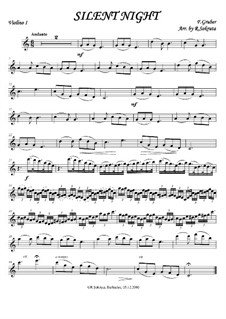 Vocal version: For string quartet by Franz Xaver Gruber