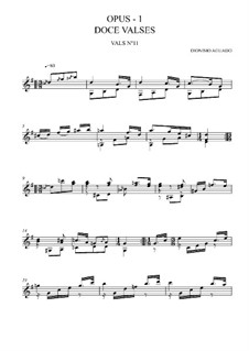Twelve Waltzes, Op.1: Waltz No.11 by Dionisio Aguado