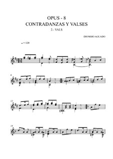 Contredanses et valses, Op.8: No.2 Waltz by Dionisio Aguado