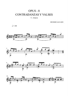 Contredanses et valses, Op.8: No.7 Waltz by Dionisio Aguado