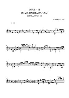 Ten Contredanses, Op.11: Contredanse No.3 by Dionisio Aguado