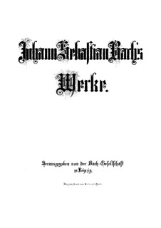 Easter Oratorio, BWV 249: Full score by Johann Sebastian Bach