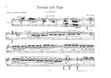 Toccata and Fugue in D Minor, BWV 565: For piano four hands by Johann Sebastian Bach