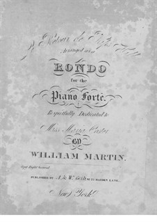 Le retour de kips hill: For piano by William Martin