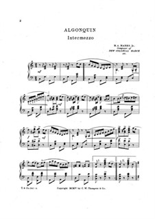 Algonquin by M.A. Marks Jr. - sheet music on MusicaNeo