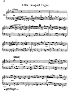 Fughetta in C Minor, BWV 961: For piano by Johann Sebastian Bach