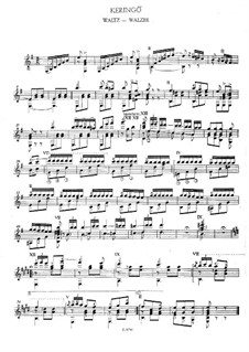 Two Waltzes for Guitar: Complete set by José Viñas