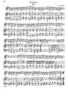 Pieces for Mandolin and Piano, Op.262: Erimina by Serafino Alassio