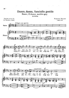 Danza danza fanciulla gentile: Piano-vocal score by Francesco Durante