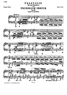 Polonaise in A Flat Major 'Heroic', Op.53: For piano by Frédéric Chopin