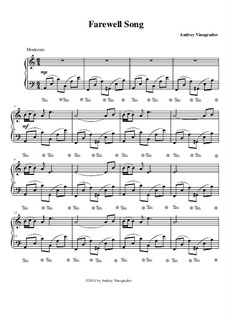 Farewell Song by A. Vinogradov - sheet music on MusicaNeo