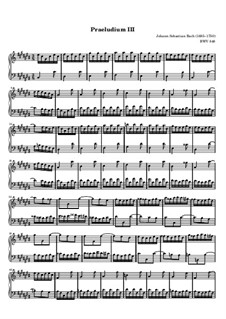 Prelude and Fugue No.3 in C Sharp Major, BWV 848: Prelude by Johann Sebastian Bach