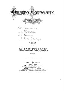 Four Pieces for Piano, Op.12: Complete set by Georgy Catoire