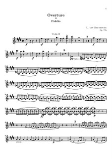Overture: Violin II part by Ludwig van Beethoven