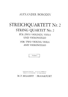 String Quartet No.2 in D Major: Violin I part by Alexander Borodin