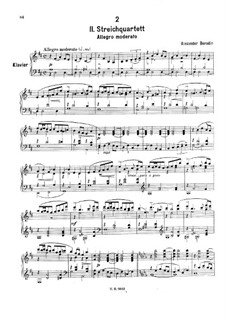 String Quartet No.2 in D Major: Movement II. Version for piano by Alexander Borodin