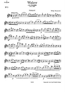 Waltz: For violin and piano – violin part by Johann Baptist Cramer